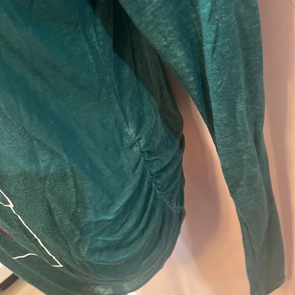 MOTHERHOOD MATERNITY GREEN LONG SLEEVE SUPER SOFT T-SHIRT - Picture 3 of 4